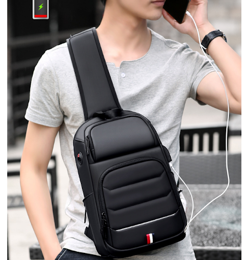 Title 6, Large Capacity Diagonal Bag Mens Business Casu...