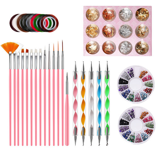 Title 4, Nail Tool Set with 15 Colored Pencil Point Dril...