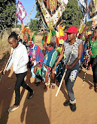 Initiates in Bushbuckridge  are welcomed back home./MANDLA KHOZA