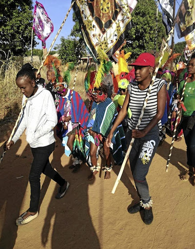 Initiates in Bushbuckridge are welcomed back home./MANDLA KHOZA