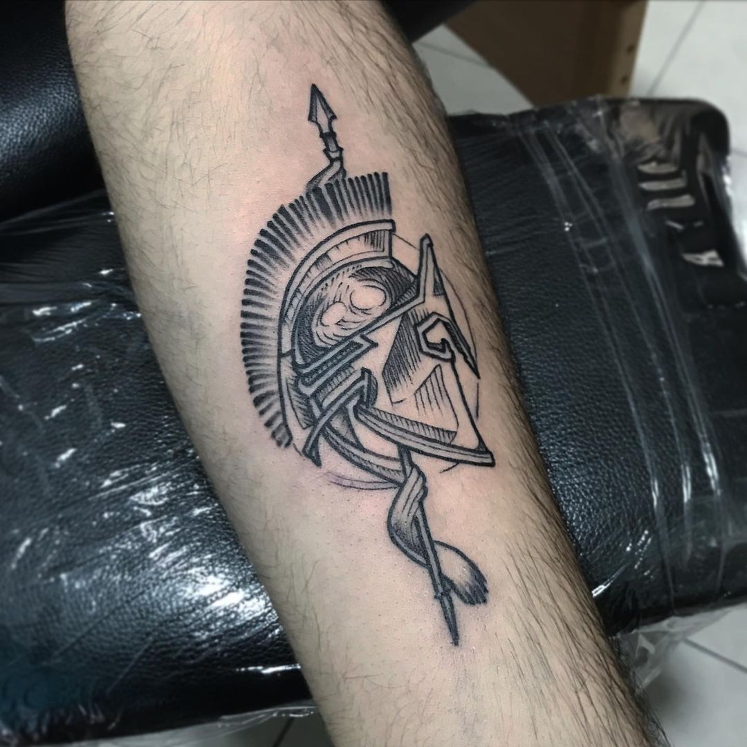 warrior arrow tattoo