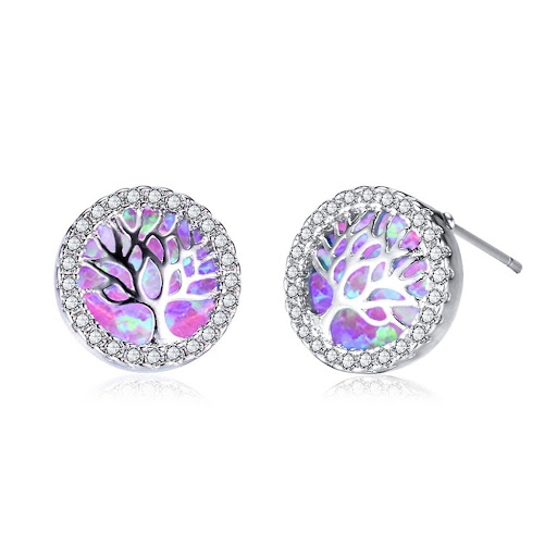 Title 3, New Lucky Tree Opal Earrings European And Ameri...