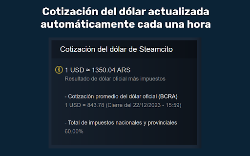 Steamcito: Steam con impuestos Argentina 2024