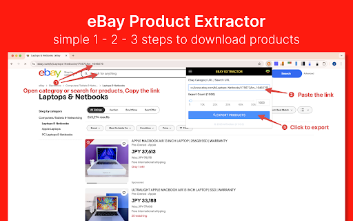 eBay Extractor - Export search results & product listings Preview 3