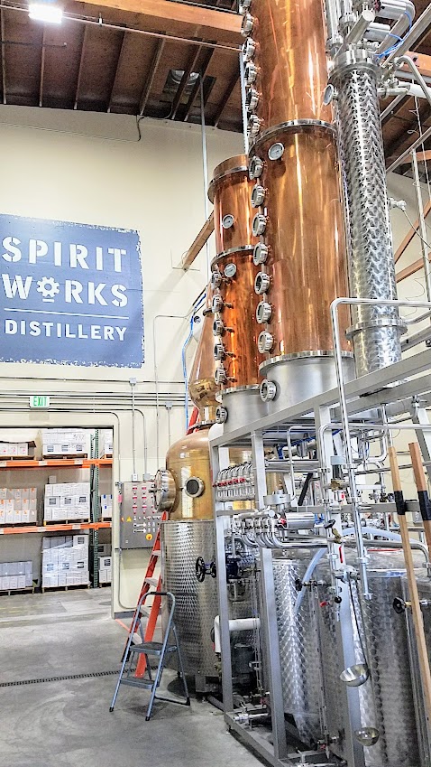 Visiting Spirit Works Distillery, part of the Artisan Cheese Festival tour visiting the Barlow area of Sebastopol