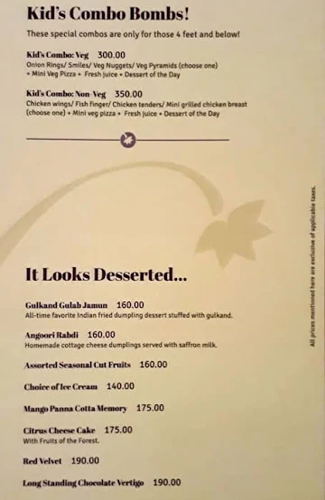 Spice Cafe menu 