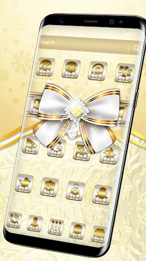 Luxury White Gold Diamond Bow Theme