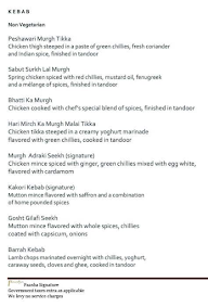 Paasha Lounge menu 1