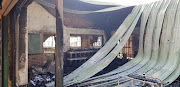 One of the two classrooms at Katlehong Primary School in Ekurhuleni that was damaged following a protest by community members against lack of electricity in the area. 
