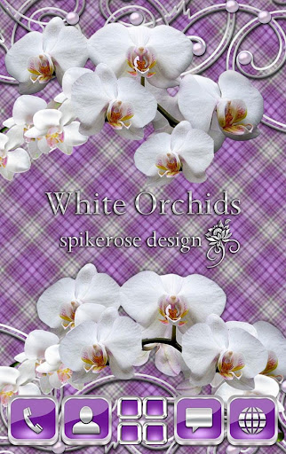 White Orchids Go Launcher EX