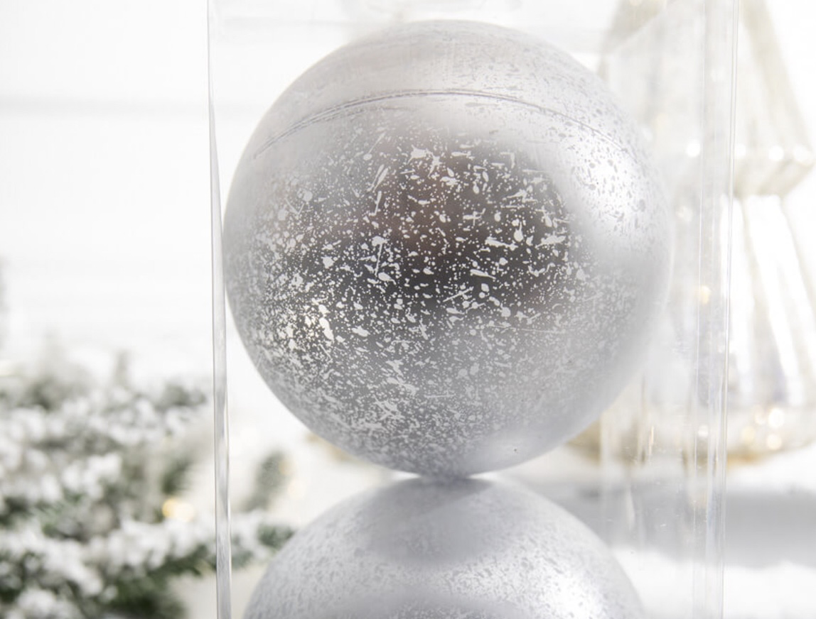 Silver Matte Mercury Ball Ornaments 