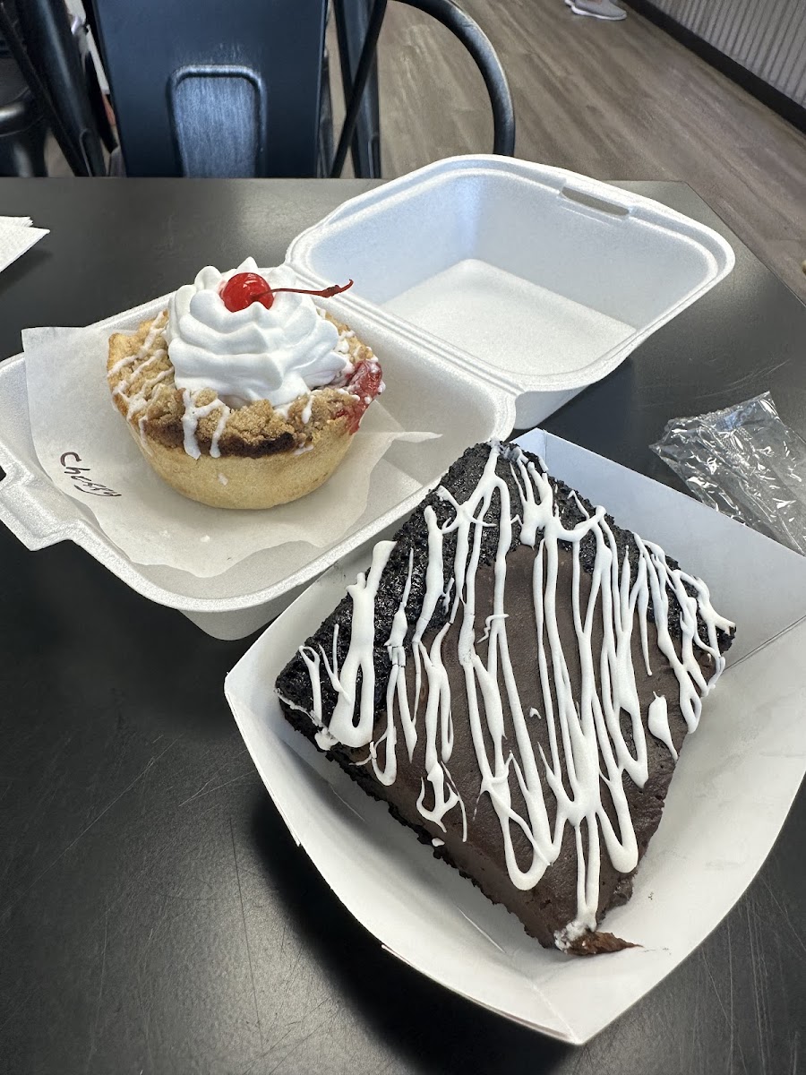 Cherry Pie + Chocolate Lava Brownie