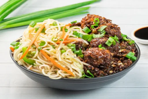 Veg Manchurian Schezwan Noodles Bowl