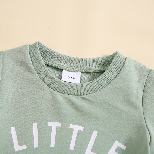 Title 31, Letter Print Short-sleeve Top and Solid Color S...