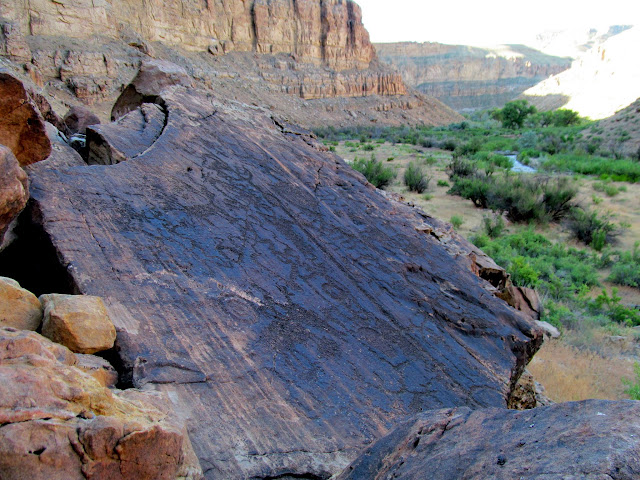 Repatinated petroglyphs