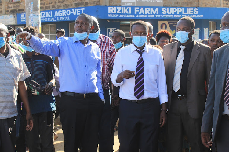 Governor Alfred Mutua during his meet the people tour in Machakos town on Tuesday, February 16.