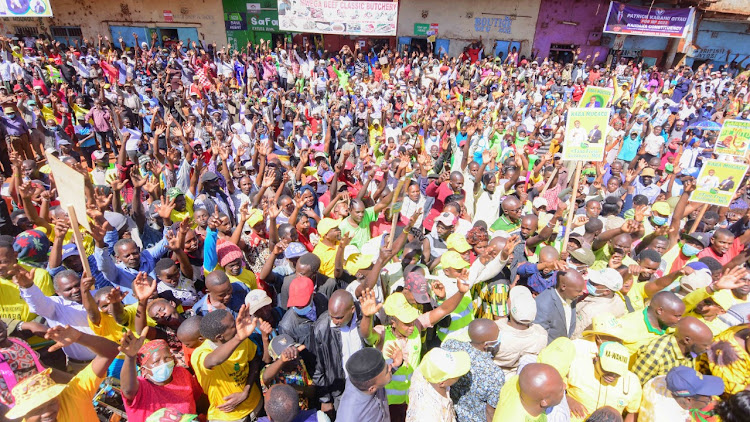 DP William Ruto with the students.