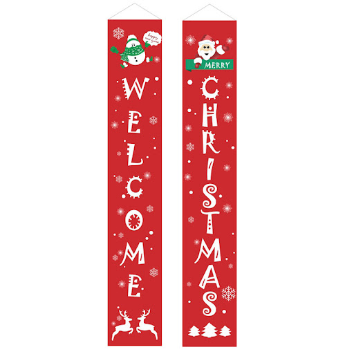Title 16, Christmas curtain couplet Decorate your home wi...