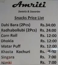 Amriti menu 1