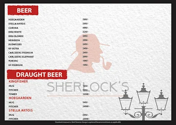 Sherlock's - Lounge & Kitchen menu 