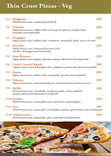 La Italia menu 