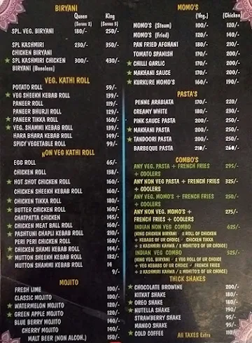 Cafe Kahwa menu 