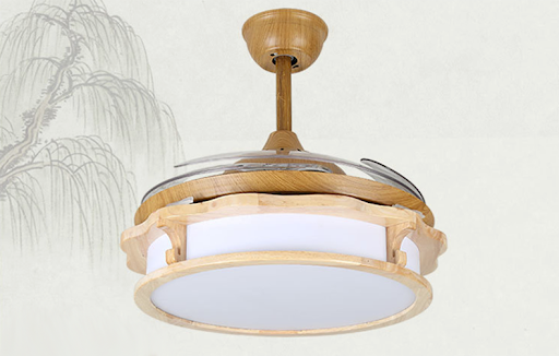 Title 7, Nordic Solid Wood Japanese Style Fan Lamp provi...