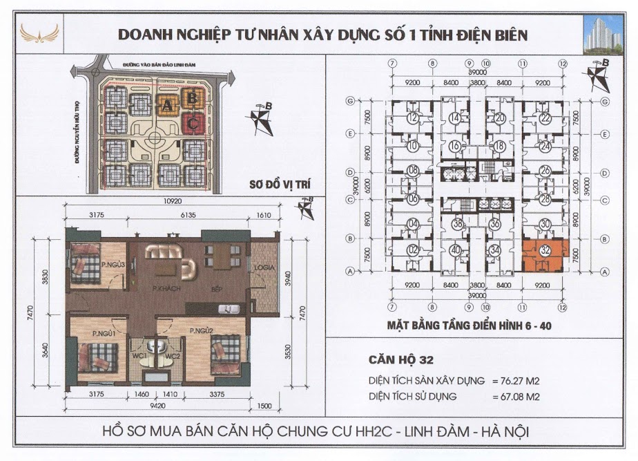 Chung cư HH2 Linh Đàm-chọn căn tầng-nhận nhà T6/ 2016-vay 30000 tỷ