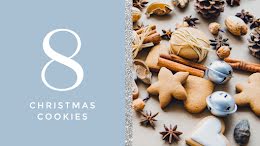 Eight Christmas Cookies - Christmas item