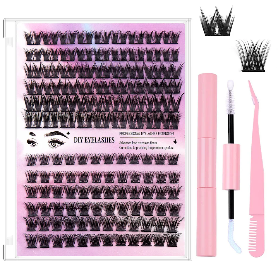 Consigue pestañas postizas con efecto de cola de pez, segmentadas, peludas y con un look de trigo, ¡fáciles de aplicar!