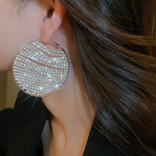 Title 3, Diamond Round Earrings High-grade Exceptional B...
