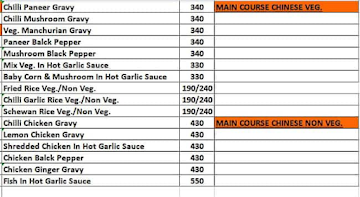 Tondoor Point menu 