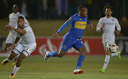 Lehlohonolo Majoro of Cape Town City against Reeve Frosler of Wits during the Absa Premiership match between Bidvest Wits and Cape Town City FC at Bidvest Stadium on August 18, 2017 in Johannesburg, South Africa.