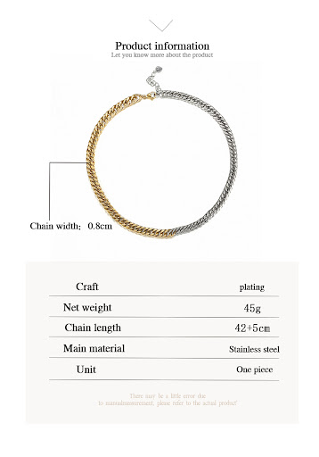 Title 4, Punk Stainless Steel Clavicle Chain Unisex Neck...