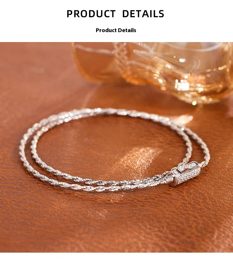 Title 8, Colar Feminino S925 Prata Esterlina, Luxo Leve ...