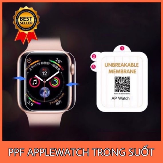[Giá Tốt] Miếng Dán Dẻo Ppf Tự Phục Hồi Trầy Xước Cho Apple Watch 38/40/41/42/44/45Mm