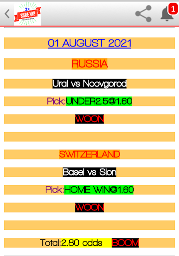 2+SURE VIP Betting Tips