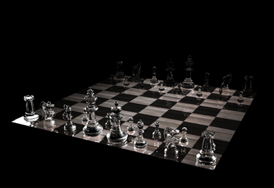 Crystal Chess Board - Black Theme