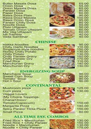 Fresh Foodz menu 