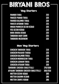 Biryani Bros menu 2