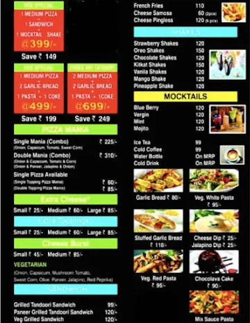 3B Cafe menu 