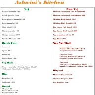 Ashwini's Kitchen menu 1