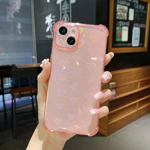 Title 10, Laser Colorful Love Silicone Phone Case. Protec...