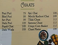 Kailash Parbat menu 1