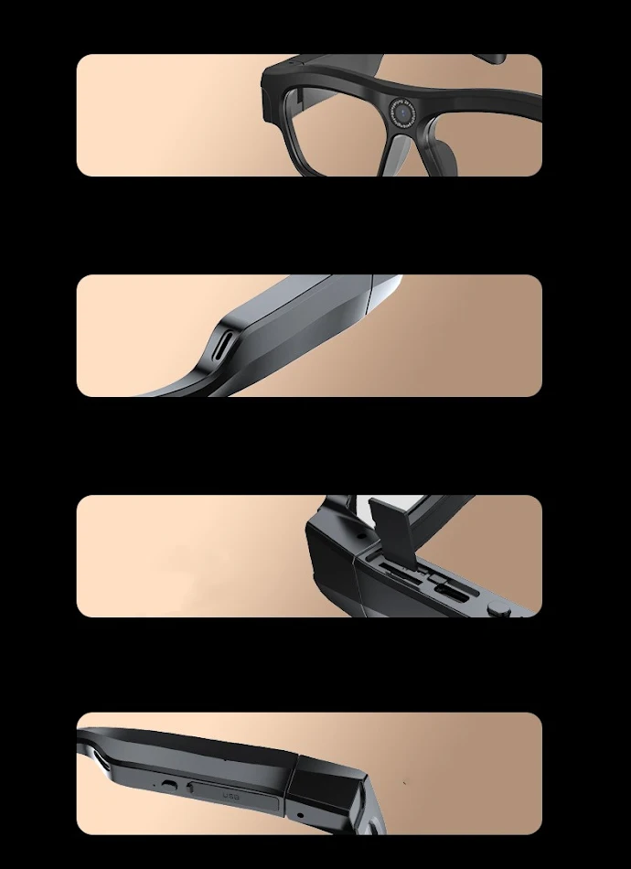 Smart Glasses Touch Black Tehnologija može da zove