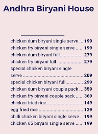 Andhra Biryani House menu 1