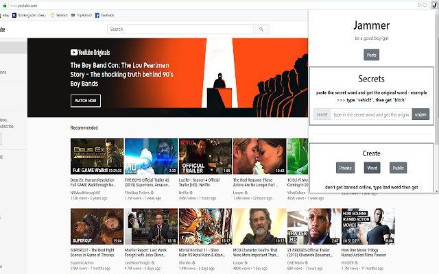 Jammer chrome extension