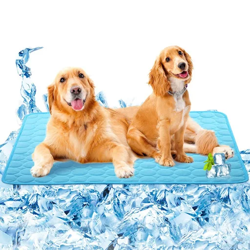 55x70cmPet Ice Silk Pad Dog Cat Pad Cool Pad Cooling Supplies Large and Small Pet Pad Machine Washable Summer Breathable