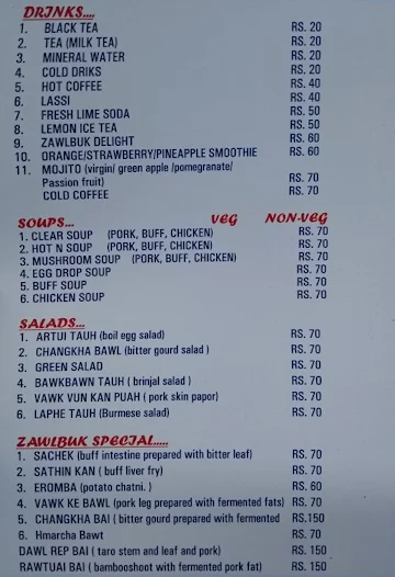 Zawlbuk menu 