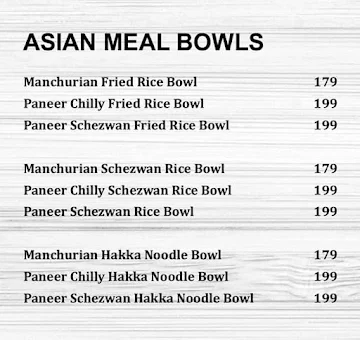 Meal Bowl menu 